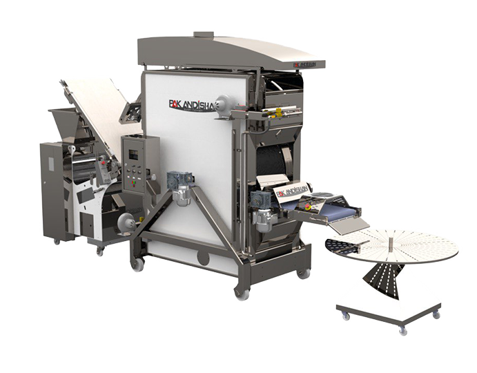 Fully automatic rotating tunnel lavash bread machine